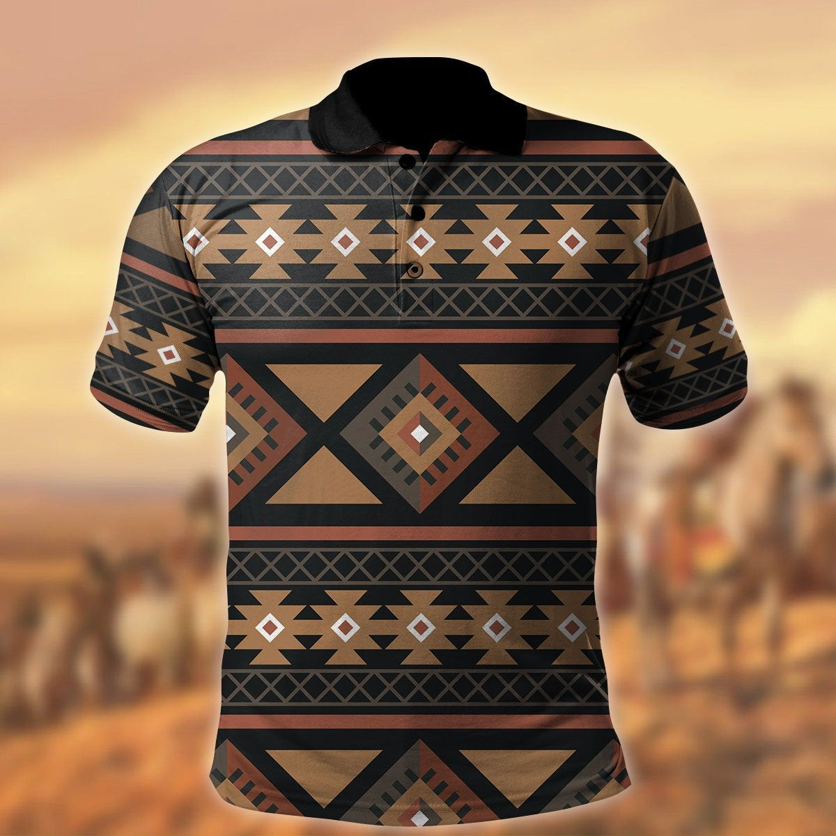 brown-navajo-pattern-native-american-all-over-printed-polo-shirt