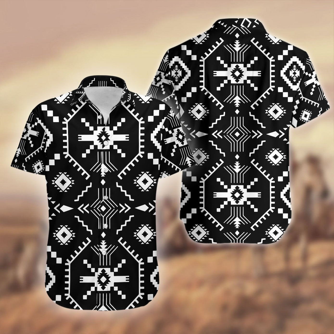 black-and-white-navajo-pattern-native-american-all-over-printed-short-sleeve-shirt