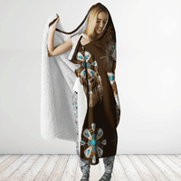 native-american-flower-symbols-dreamcatcher-hooded-blanket