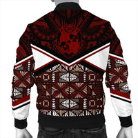 Wonder Print Shop Tonga Jacket - Tonga Ngatu Kupesi Coat Of Arms Bomber Jacket LT10 - Wonder Print Shop