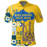 Ukraine Polo Shirt Make Ukraine Great Again RLT6 - Wonder Print Shop