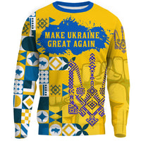 Ukraine Sweatshirt Make Ukraine Great Again RLT6 - Wonder Print Shop