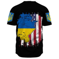 Ukraine With United States DNA Baseball Jerseys RLT7 - Wonder Print Shop