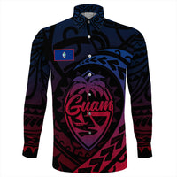 Wonder Print Shop Long Sleeve Button Shirt - Guam Rising Style Long Sleeve Button Shirt LT10 - Wonder Print Shop