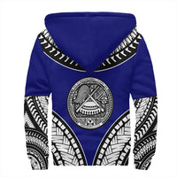 Wonder Print Shop Hoodie - American Samoa Tattoo Chief Sherpa Hoodie LT10 - Wonder Print Shop