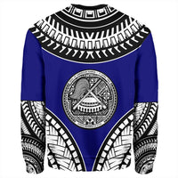 Wonder Print Shop Sweatshirt - American Samoa Tattoo Chief Sweatshirt LT10 - Wonder Print Shop