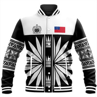 Wonder Print Shop Jacket - Samoa Black Saturday Baseball Jacket LT10 - Wonder Print Shop