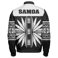 Wonder Print Shop Jacket - Samoa Black Saturday Sleeve Zip Bomber Jacket LT10 - Wonder Print Shop