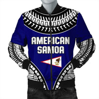 Wonder Print Shop Jacket - American Samoa Tattoo Chief Bomber Jacket LT10 - Wonder Print Shop
