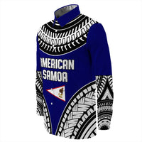 Wonder Print Shop Long Sleeve Button Shirt - American Samoa Tattoo Chief Long Sleeve Button Shirt LT10 - Wonder Print Shop