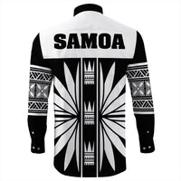 Wonder Print Shop Long Sleeve Button Shirt - Samoa Black Saturday Long Sleeve Button Shirt LT10 - Wonder Print Shop