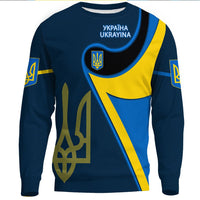 Ukraine Gold Trident Flag Coloury Fashion Sweatshirts RLT7 - Wonder Print Shop