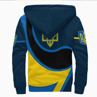 Ukraine Gold Trident Flag Coloury Fashion Sherpa Hoodies RLT7 - Wonder Print Shop