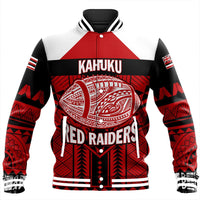 Wonder Print Shop Jacket - Personalized Hawaiian High Kahuku Red Raiders Football Baseball Jacket LT10 - Wonder Print Shop