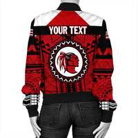 Wonder Print Shop Jacket - Personalized Hawaiian High Kahuku Red Raiders Football Bomber Jacket LT10 - Wonder Print Shop