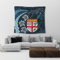 Wonder Print Shop Home Decor - Fiji Coat of Arms Turtle Palm Tree Tapestry LT10 - Wonder Print Shop