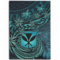 Wonder Print Shop Home Set - Hawaii Kanaka Maoli Turquoise Tiare Honu Area Rug LT10 - Wonder Print Shop