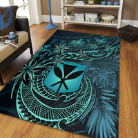Wonder Print Shop Home Set - Hawaii Kanaka Maoli Turquoise Tiare Honu Area Rug LT10 - Wonder Print Shop