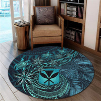 wonder-print-shop-home-set-hawaii-kanaka-maoli-turquoise-tiare-honu-round-carpet