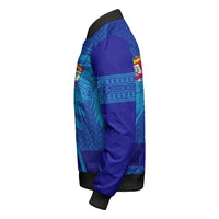 Polynesian Jacket Fiji Palm Tree Coat Of Arms Sleeve Zip Bomber Jacket LT10 - Wonder Print Shop