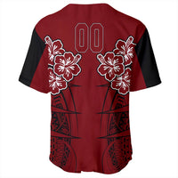 Polynesian Shirt Personalized Hawaii Spearhead Hibiscus Polynesian Baseball Jersey LT10 - Wonder Print Shop