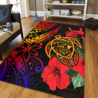 Polynesian Home Set Hawaii Turtle Ocean Area Rug LT10 - Wonder Print Shop