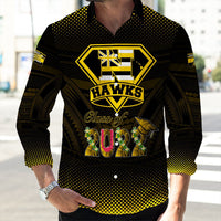 Polynesian Shirt Personalized Hawaii Class Of Nanakuli Golden Hawks Long Sleeve Button Shirt LT10 - Wonder Print Shop