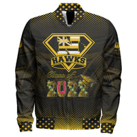 Polynesian Jacket Personalized Hawaii Class Of Nanakuli Golden Hawks Sleeve Zip Bomber Jacket LT10 - Wonder Print Shop