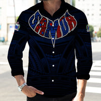 Polynesian Shirt Samoa Forever Long Sleeve Button Shirt LT10 - Wonder Print Shop