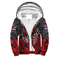 Polynesian Hoodie Red Raider For Life Sherpa Hoodie LT10 - Wonder Print Shop