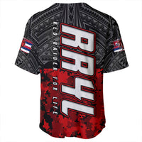 Polynesian Shirt Red Raider For Life Baseball Jersey LT10 - Wonder Print Shop