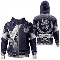 Hoodie Scotland Pride Saltire Lion Zip Hoodie - Wonder Print Shop