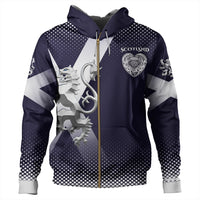 Hoodie Scotland Pride Saltire Lion Zip Hoodie - Wonder Print Shop