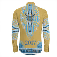 Mu Beta Phi Dashiki Long Sleeve Button Shirt RLT12 - Wonder Print Shop