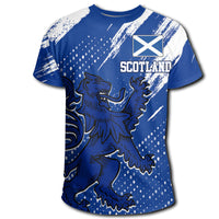 (Custom Text) Scotland Lion Grunge T Shirt RLT12 - Wonder Print Shop
