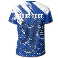 (Custom Text) Scotland Lion Grunge T Shirt RLT12 - Wonder Print Shop