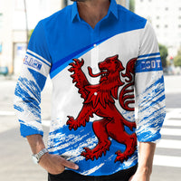 Scotland Lion Style Long Sleeve Button Shirt RLT12 - Wonder Print Shop