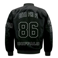 (Custom) Wonder Print Shop Jacket - Beta Phi Pi Sleeve Zip Bomber Jacket RLT8 - Wonder Print Shop