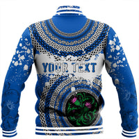 (Custom Text) Scotland Celtic Circle Baseball Jacket RLT12 - Wonder Print Shop