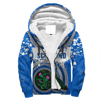 (Custom Text) Scotland Celtic Circle Sherpa Hoodie RLT12 - Wonder Print Shop