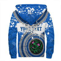 (Custom Text) Scotland Celtic Circle Sherpa Hoodie RLT12 - Wonder Print Shop