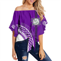 custom-text-scotland-purple-thistle-off-shoulder-wrap-waist-top
