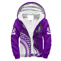 (Custom Text) Scotland Purple Thistle Sherpa Hoodie RLT12 - Wonder Print Shop