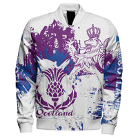 Scotland Lion King's Thistle Sleeve Zip Bomber RLT12 - Wonder Print Shop