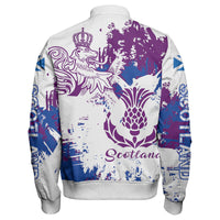 Scotland Lion King's Thistle Sleeve Zip Bomber RLT12 - Wonder Print Shop