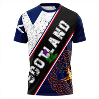 Scotland Pattern Flag T Shirt RLT12 - Wonder Print Shop