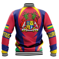 Wonder Print Shop Clothing - Mauritius Action Flag Baseball Jacket RLT7 - Wonder Print Shop