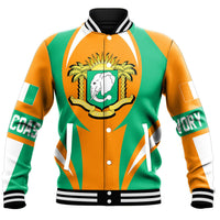 Wonder Print Shop Clothing - Ivory Coast Action Flag Baseball Jacket RLT7 - Wonder Print Shop