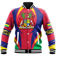 Wonder Print Shop Clothing - Mauritius Action Flag Baseball Jacket RLT7 - Wonder Print Shop