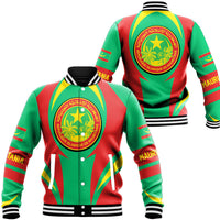 Wonder Print Shop Clothing - Mauritania Action Flag Baseball Jacket RLT7 - Wonder Print Shop
